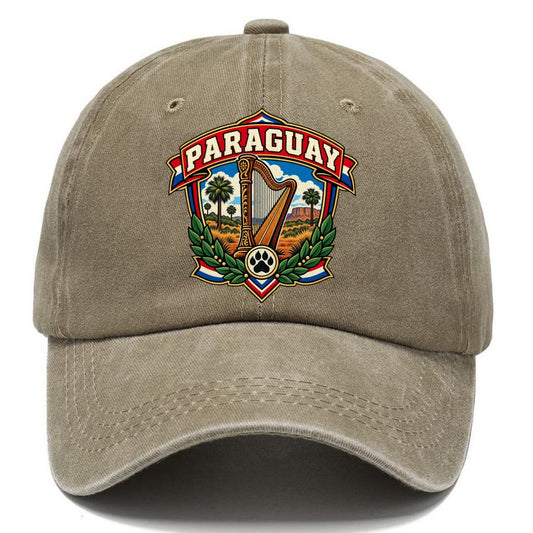Paraguay Retro Badge Country Logos Classic Cap – Warm Sand