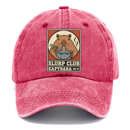 Capybara Calm Slurp Club Classic Cap – Pomegranate Blush