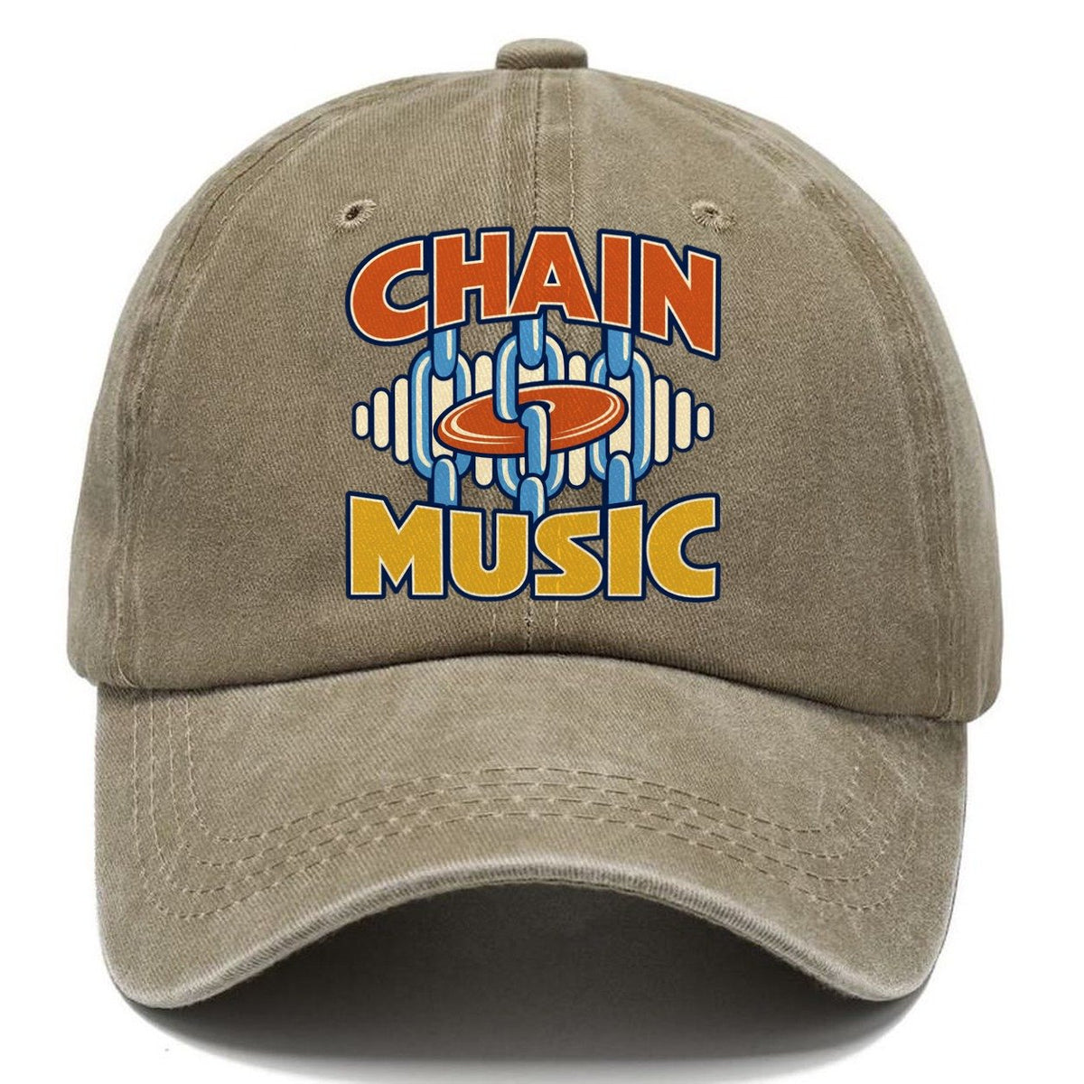 Chain Music Disc Golf Classic Cap – Warm Sand