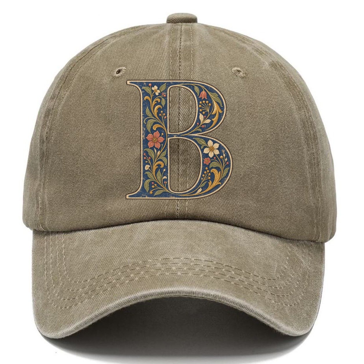 Wildflower B Monogram Classic Cap – Warm Sand