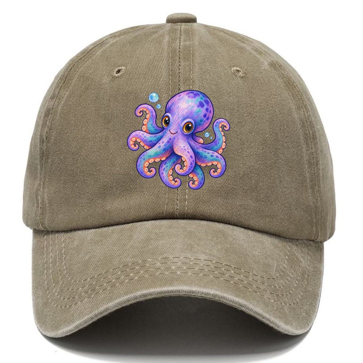 Octopus Playful Pinwheel Sea Sprite Classic Cap – Warm Sand