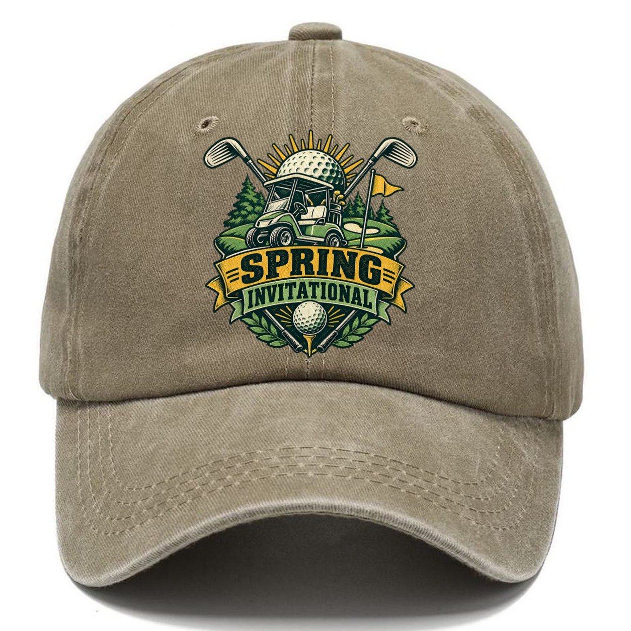 Spring Invitational Golf Life Classic Cap – Warm Sand