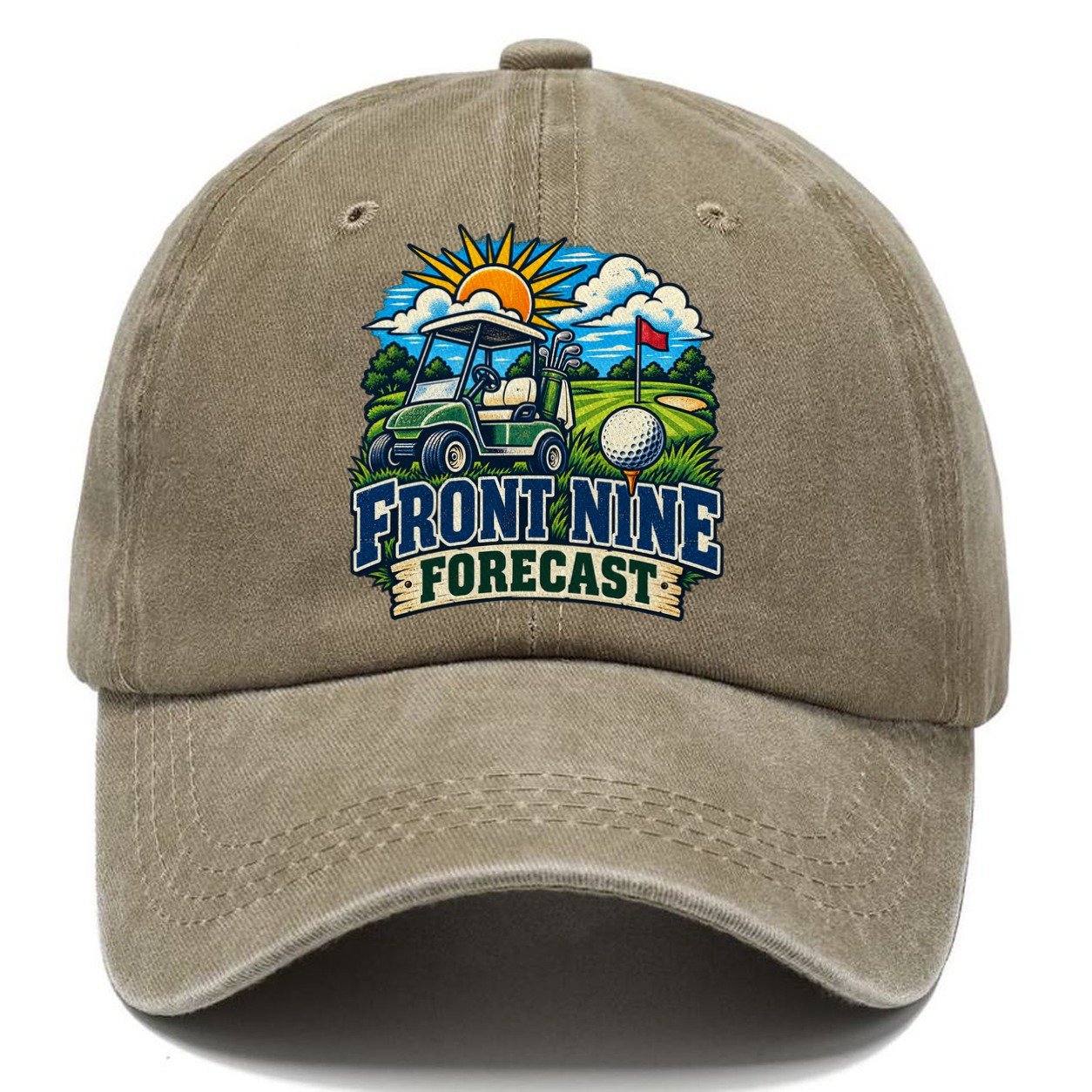 Front Nine Forecast Golf Life Classic Cap – Warm Sand