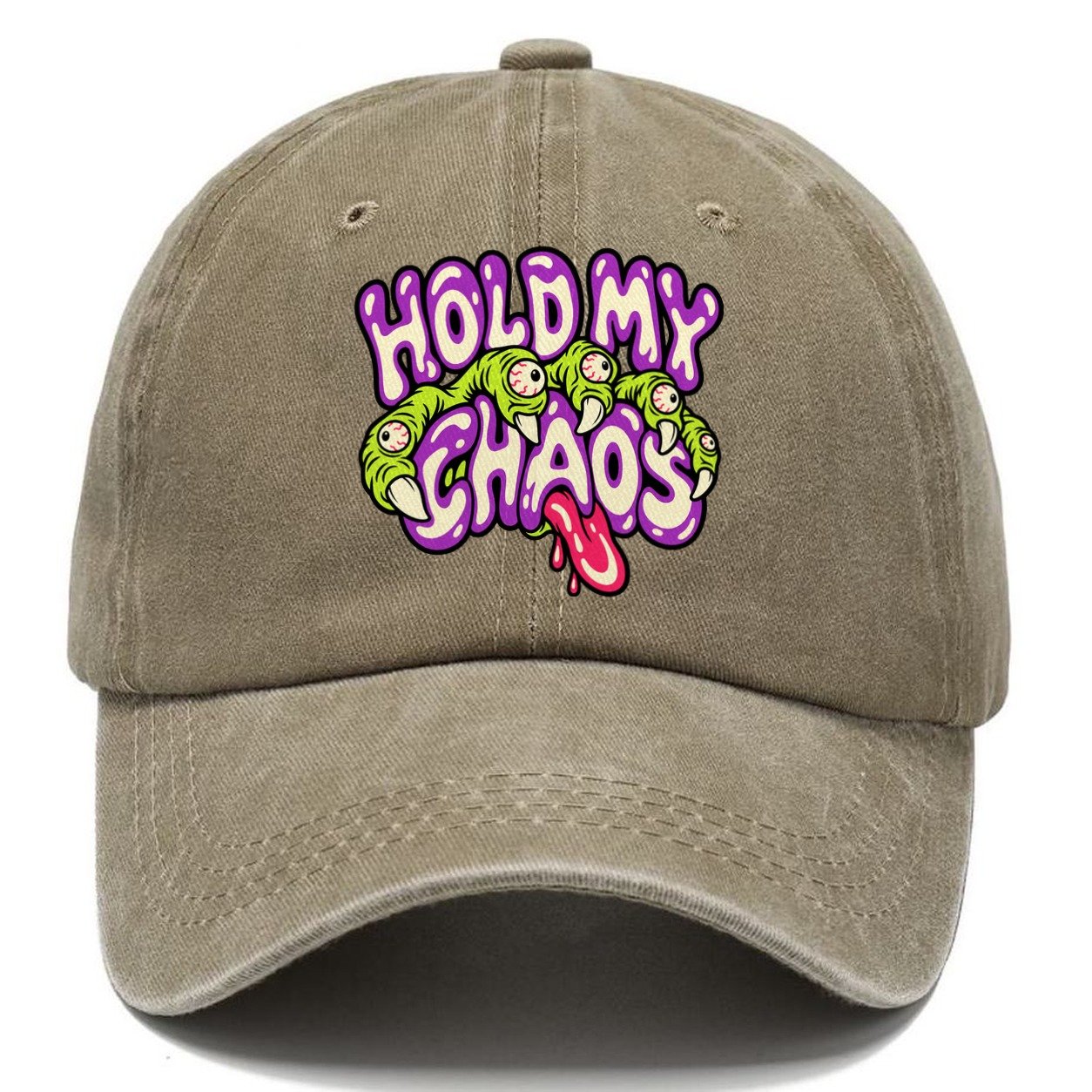 Hold My Chaos Crazy Styles Classic Cap – Warm Sand