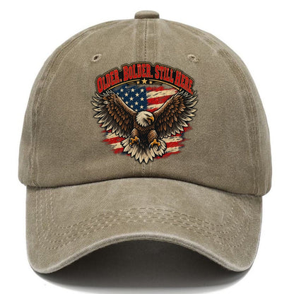 Older Bolder Still Here Old Man Strong Classic Cap – Warm Sand