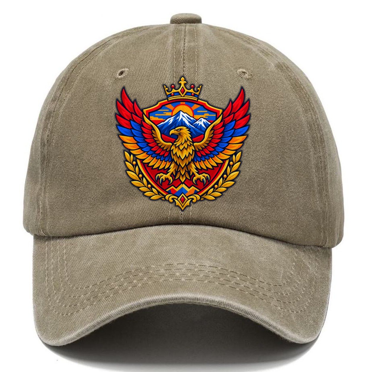 Armenia Heraldic Crest Country Logos Classic Cap – Warm Sand