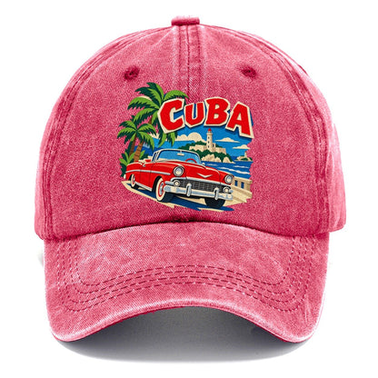 Cuba Cut-Paper Badge Classic Cap – Pomegranate Blush