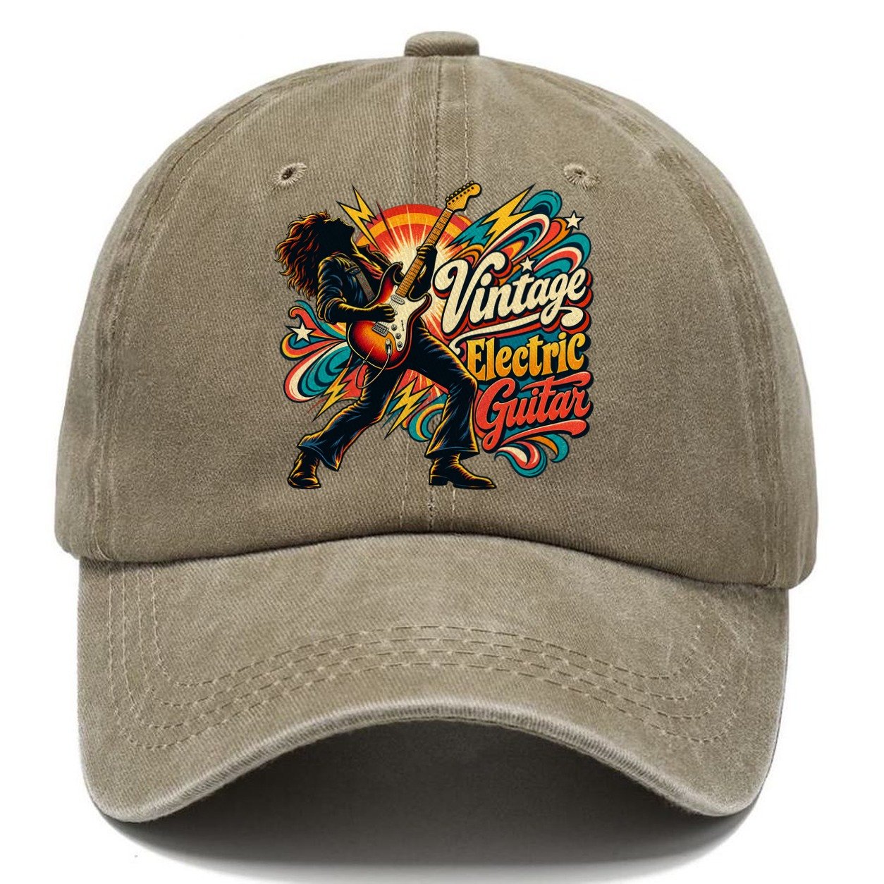 Vintage Electric Guitar Music Instruments Classic Cap – Warm Sand
