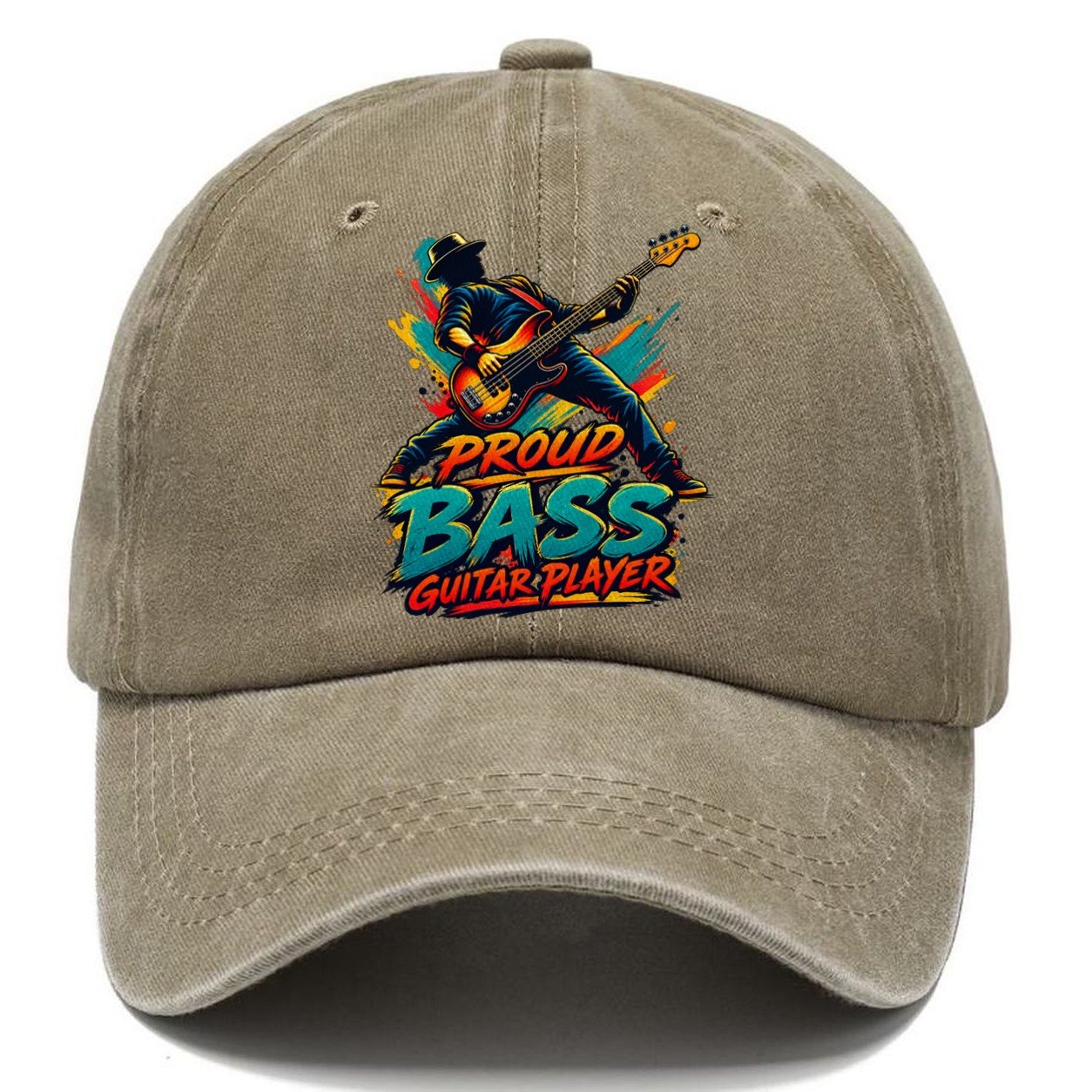 Proud Bass Guitar Player Music Instruments Classic Cap – Warm Sand