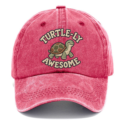 Turtle Animal Puns Classic Cap – Pomegranate Blush
