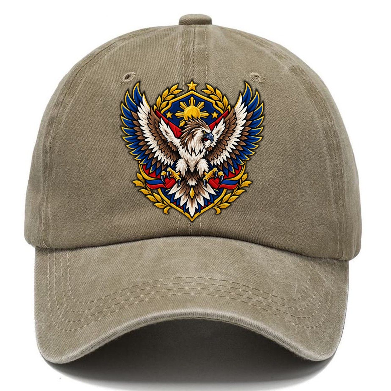 Philippines Heraldic Crest Country Logos Classic Cap – Warm Sand