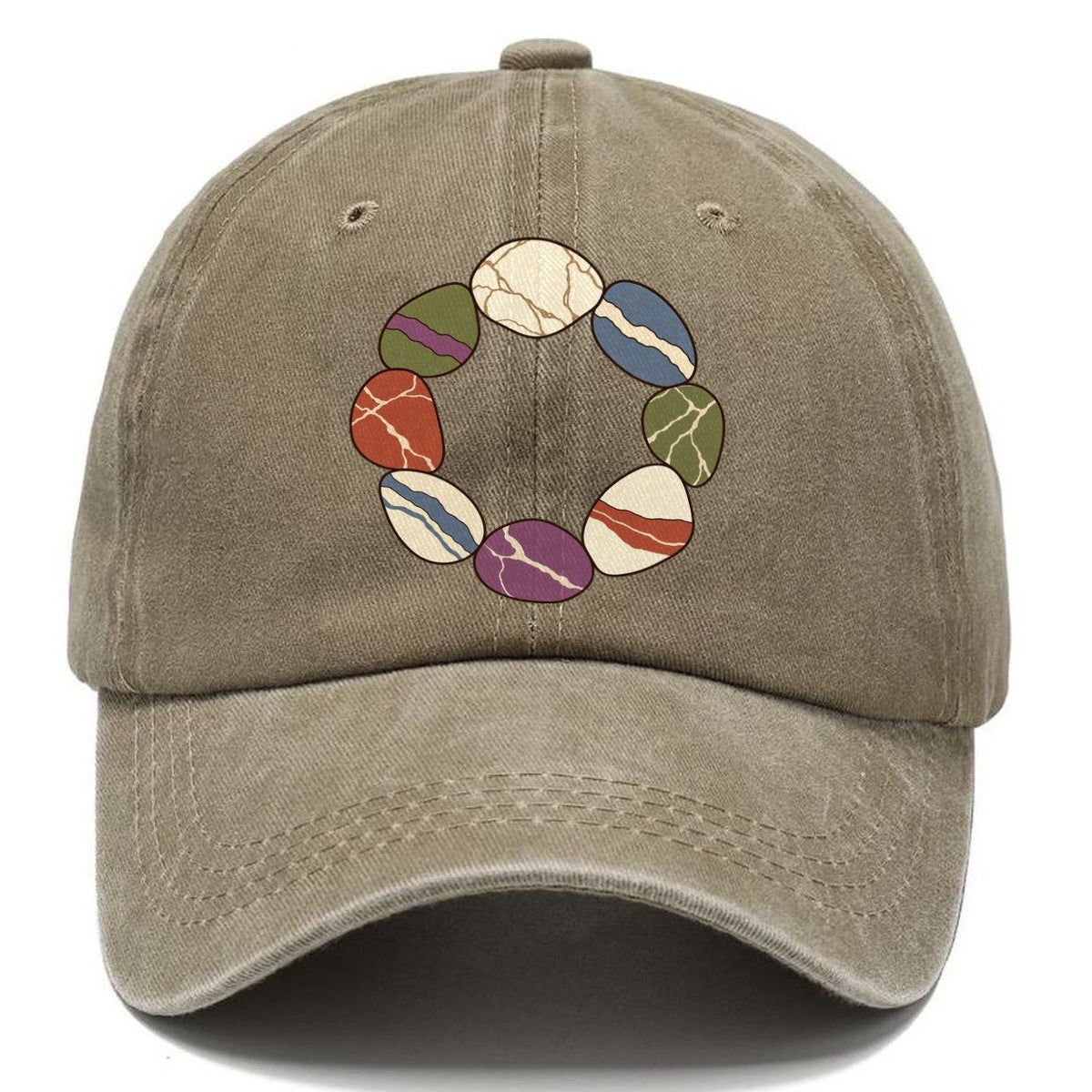 Tumbled Stone Colour Wheel Rocks And Minerals Classic Cap – Warm Sand