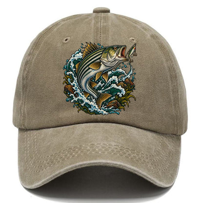 Striped Bass Surge Fishing Club Classic Cap – Warm Sand
