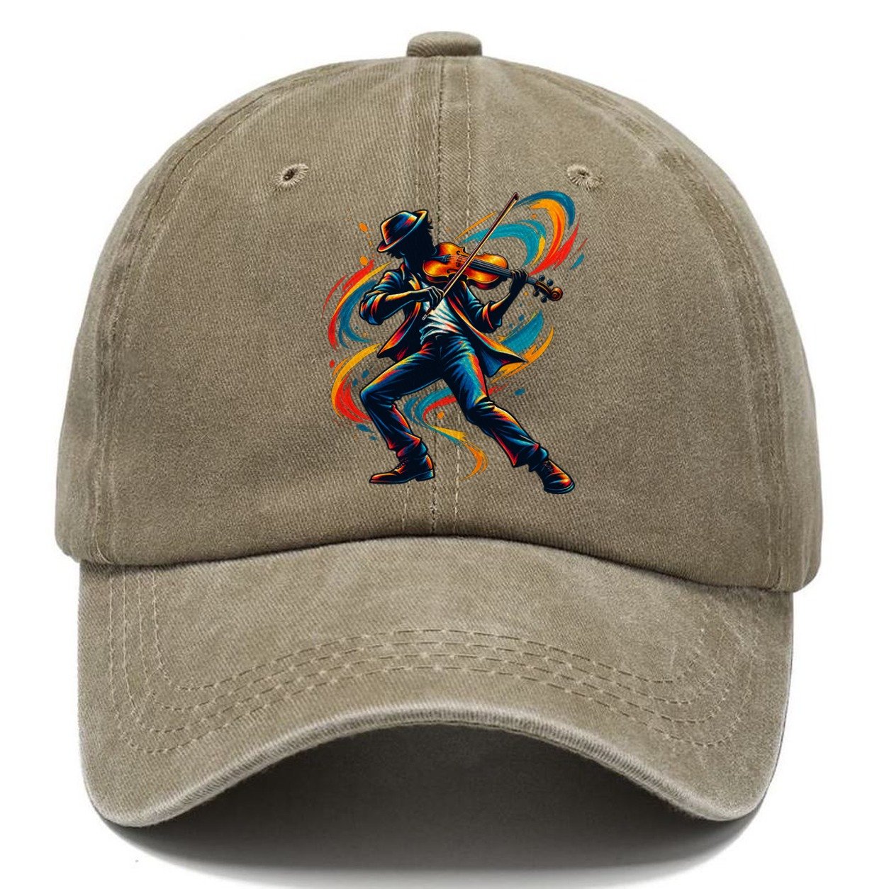 Violin Icon Music Instruments Classic Cap – Warm Sand