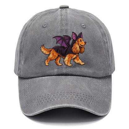 One Cocker Spaniel In Halloween Costume Bat Costume With Soft Felt Wings Halloween Dog Parade Classic Cap – Urban Haze