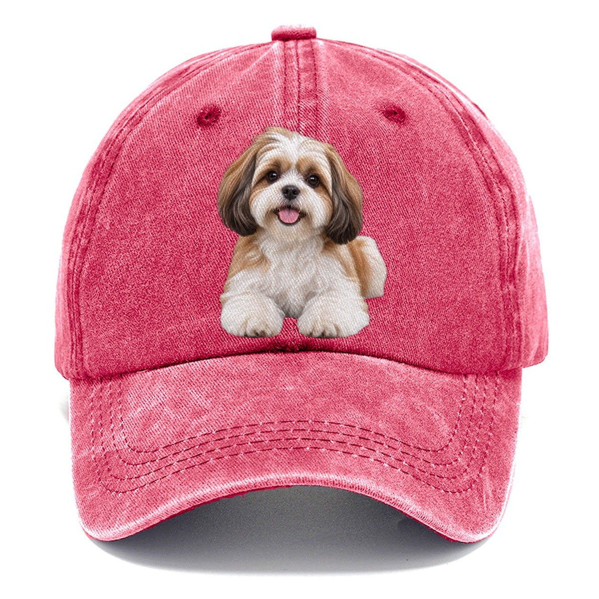 Shih Tzu Sitting Top Breeds Classic Cap – Pomegranate Blush