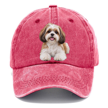 Shih Tzu Sitting Top Breeds Classic Cap – Pomegranate Blush