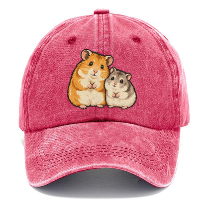 Hamster Sisters Small Pet Logos Classic Cap – Pomegranate Blush