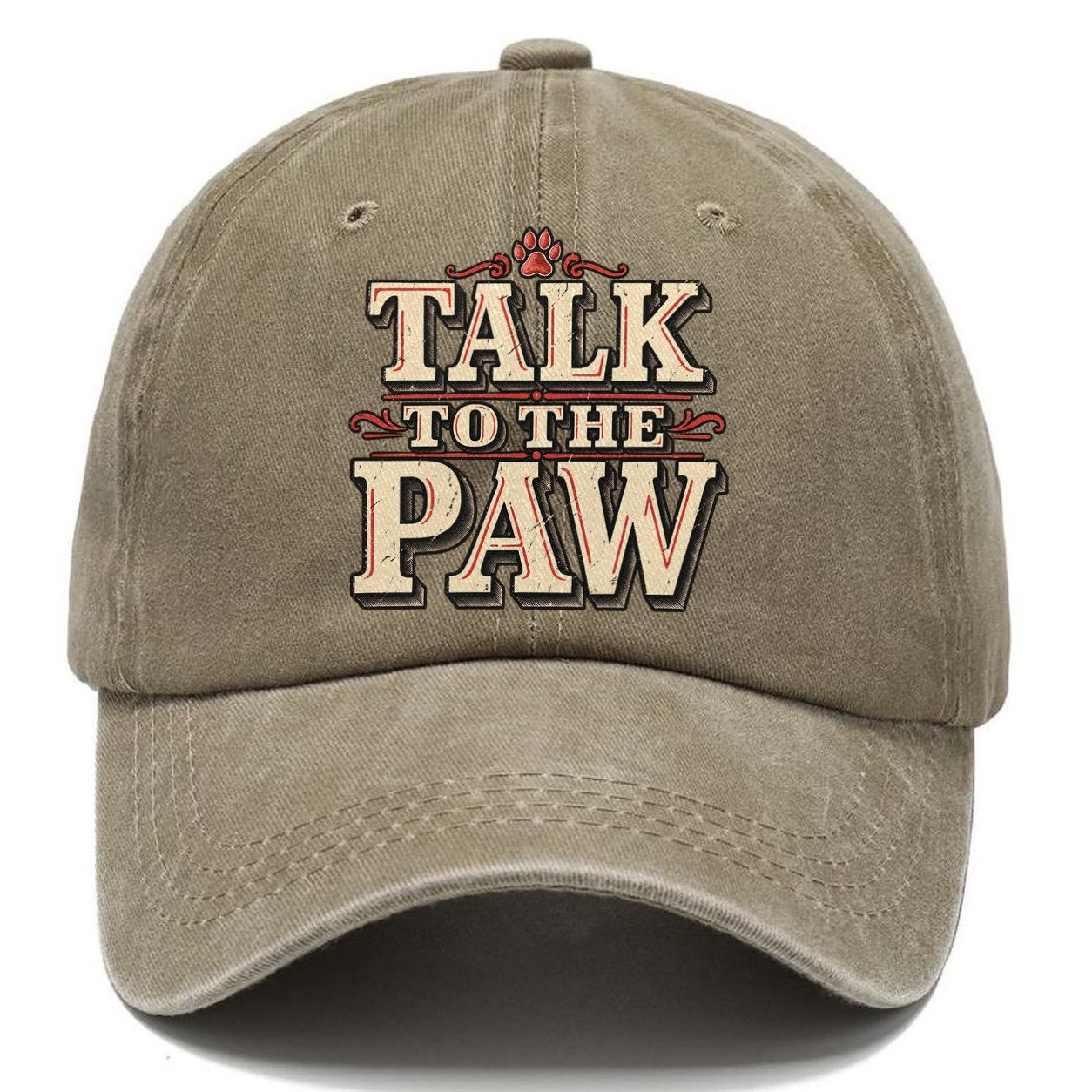 Talk To The Paw American Wit Classic Cap – Warm Sand