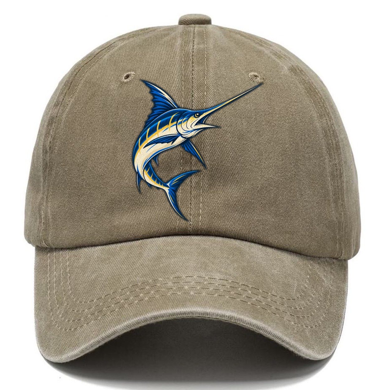 Swordfish Blade Fishing Elegant Classic Cap – Warm Sand