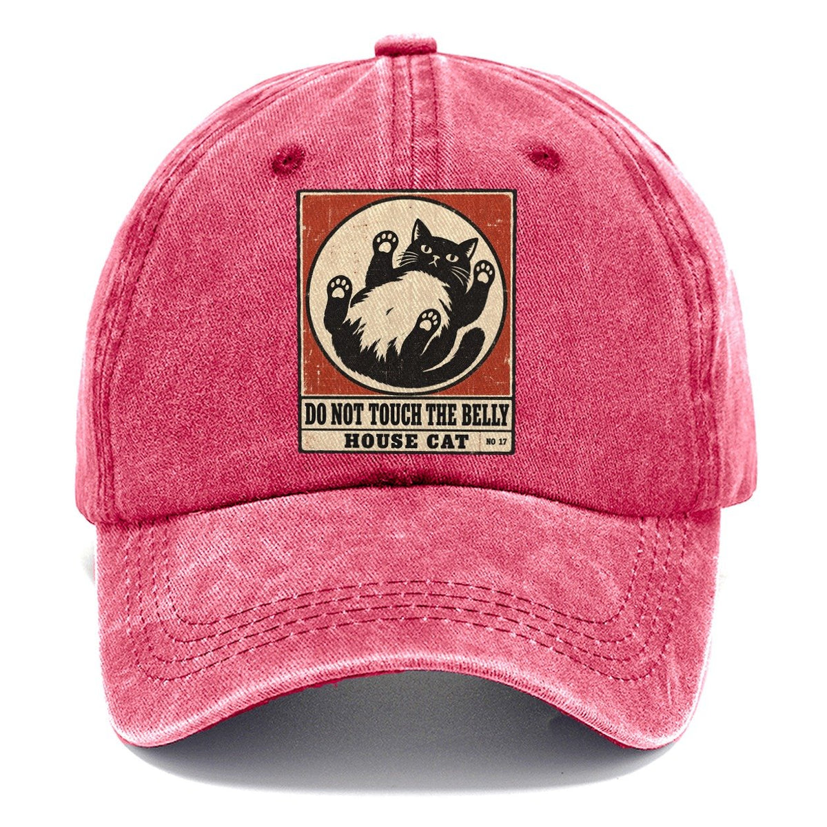 Do Not Touch The Belly Neko Says No Classic Cap – Pomegranate Blush