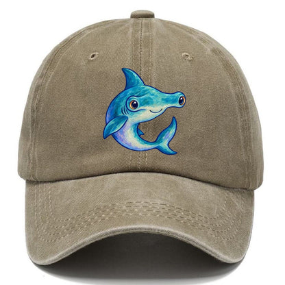 Hammerhead Shark Crescent Turn Sea Sprite Classic Cap – Warm Sand