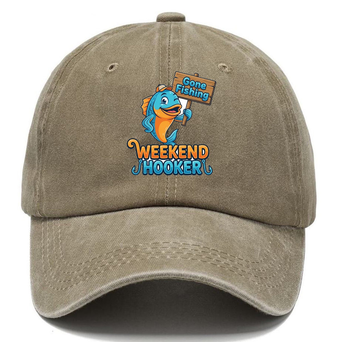 Gone Fishing Weekend Hooker Classic Cap – Warm Sand
