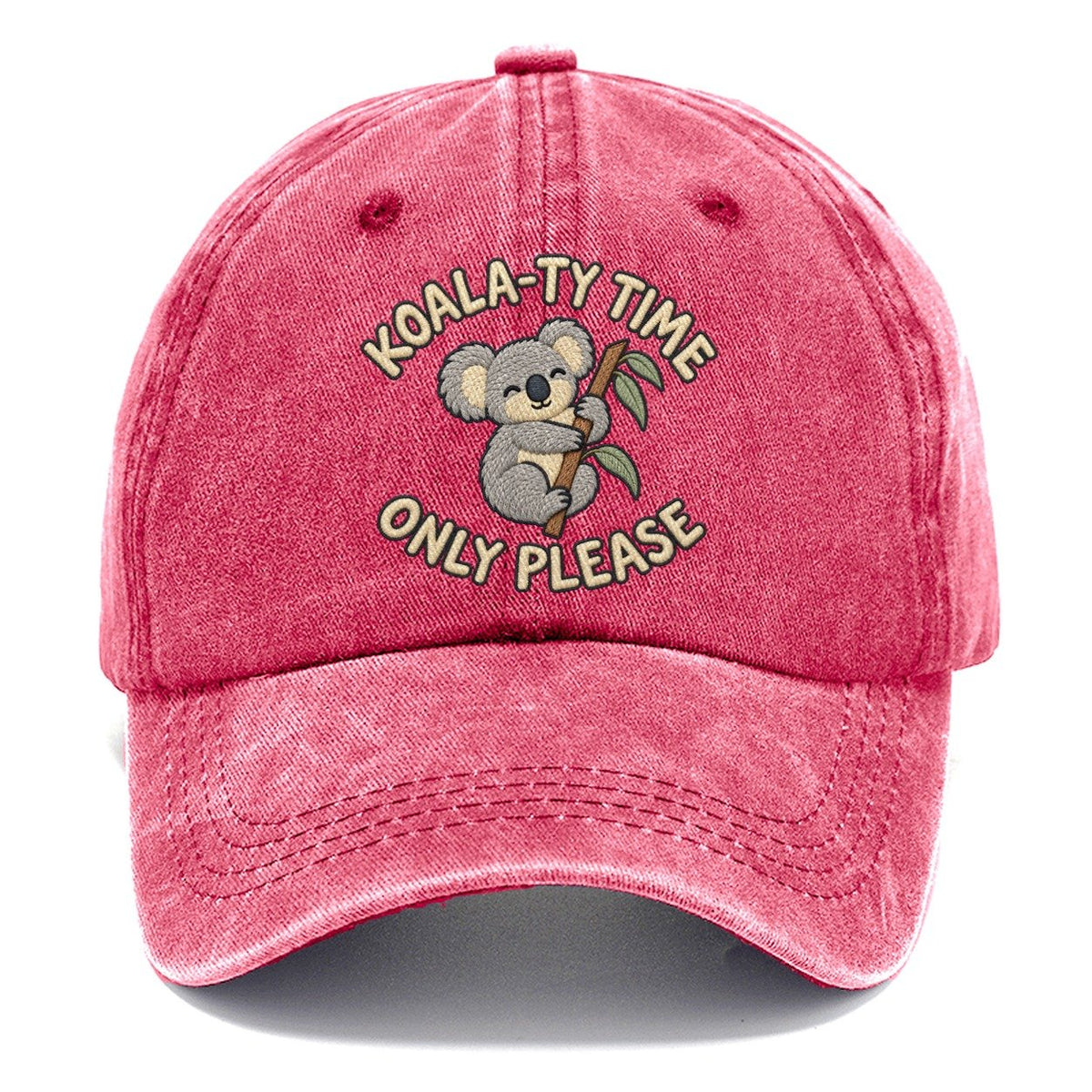 Koala Animal Puns Classic Cap – Pomegranate Blush
