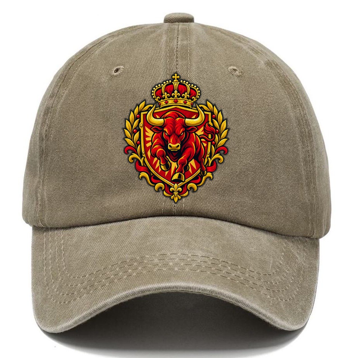 Spain Heraldic Crest Country Logos Classic Cap – Warm Sand