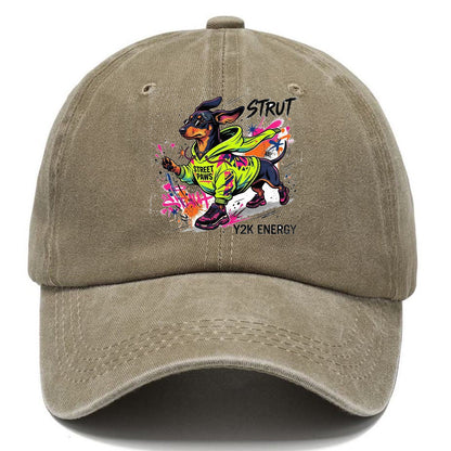 Strut Street Paws Y2K Energy Classic Cap – Warm Sand