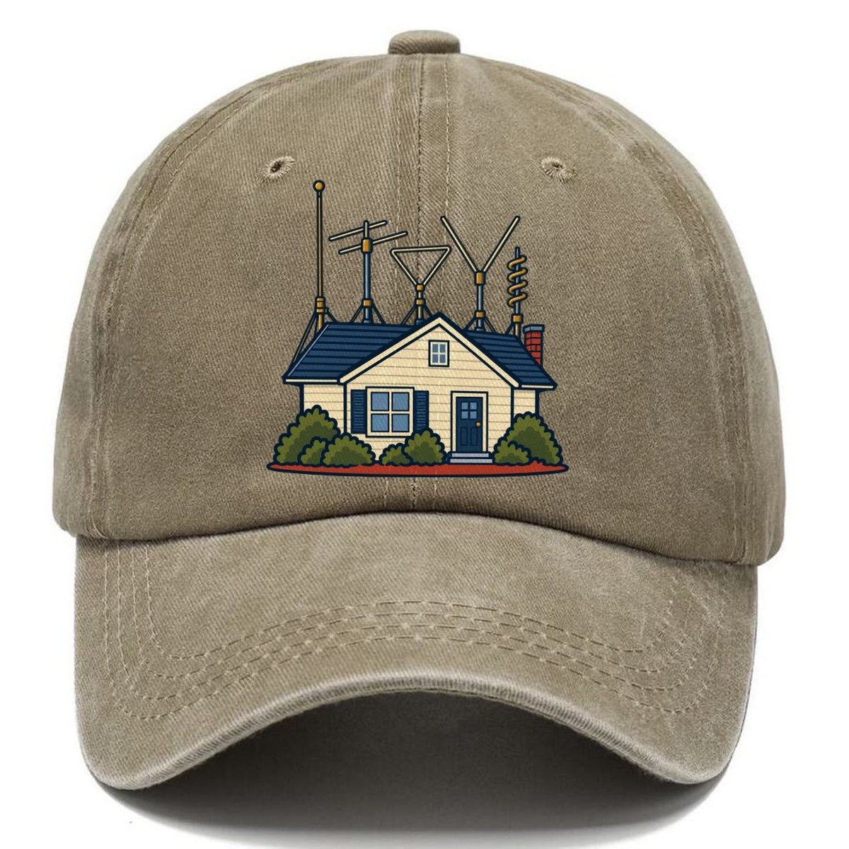 Antenna Filled Garden Amateur Radio Classic Cap – Warm Sand
