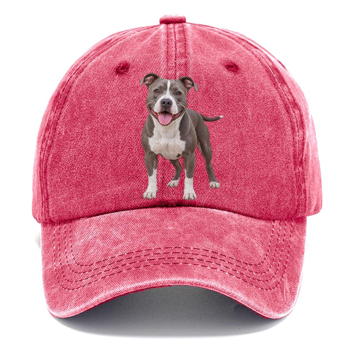 Pit Bull Terrier Standing Top Breeds Classic Cap – Pomegranate Blush