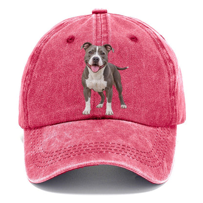 Pit Bull Terrier Standing Top Breeds Classic Cap – Pomegranate Blush