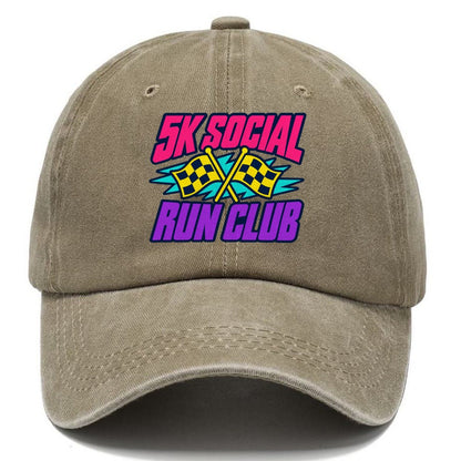 5K Social Run Club 90S Running Clubs Classic Cap – Warm Sand