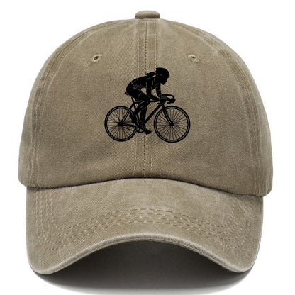 Cyclist Silhouette Classic Cap – Warm Sand