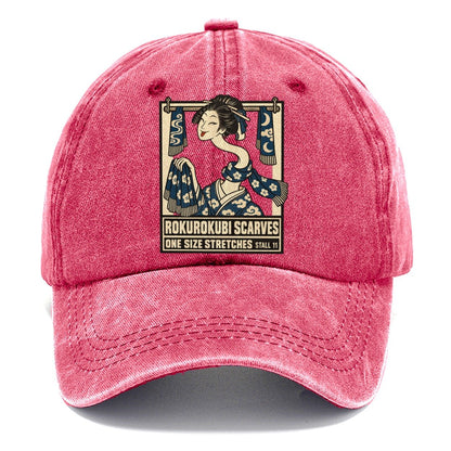 Rokurokubi Scarves Yokai Night Market Classic Cap – Pomegranate Blush