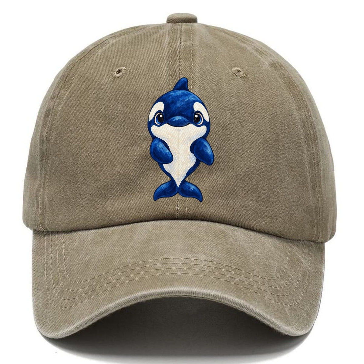 Orca Front Splash Sea Sprite Classic Cap – Warm Sand