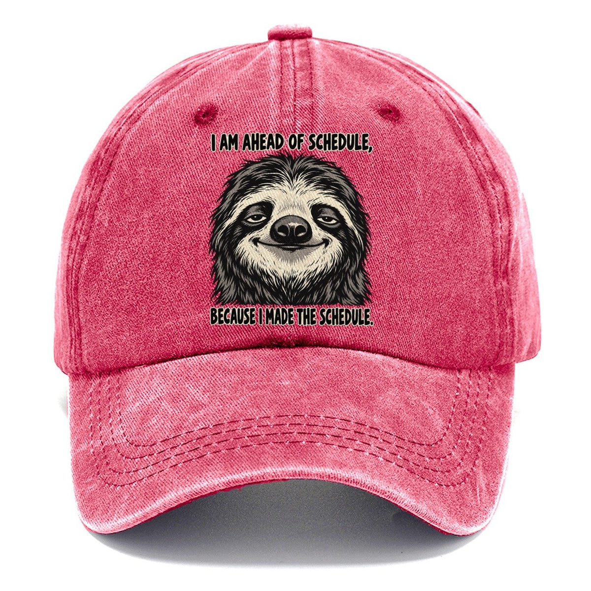 I Am Ahead Of Schedule Feral Logic Classic Cap – Pomegranate Blush