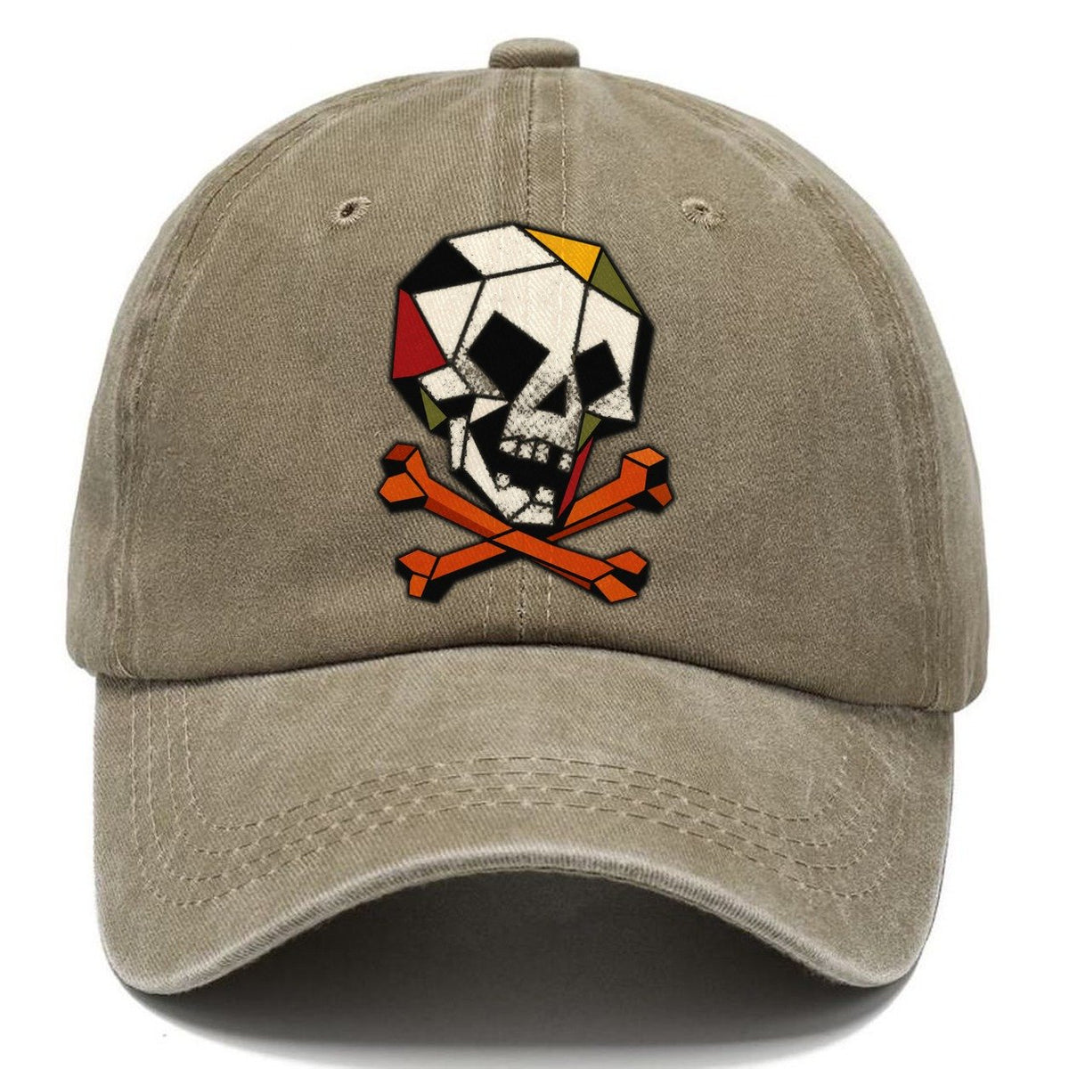 Pirate Skull Crossbones Classic Cap – Warm Sand
