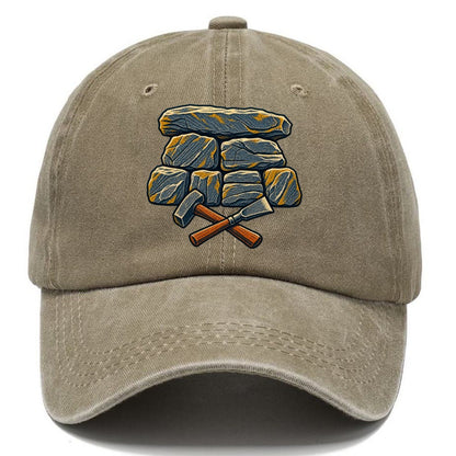 Seven Stone Wall Mason Hammer And Chisel Uk Culture Heritage Classic Cap – Warm Sand