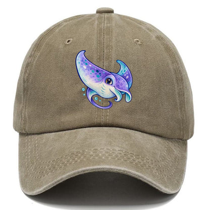 Manta Ray Barrel Turn Sea Sprite Classic Cap – Warm Sand