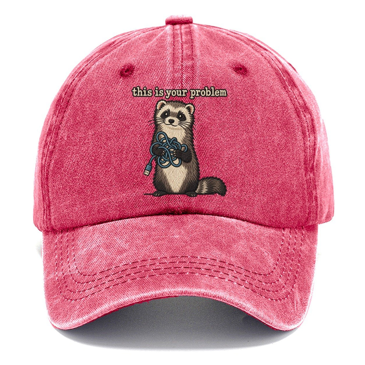 This Is Your Problem Strongly Worded Classic Cap – Pomegranate Blush