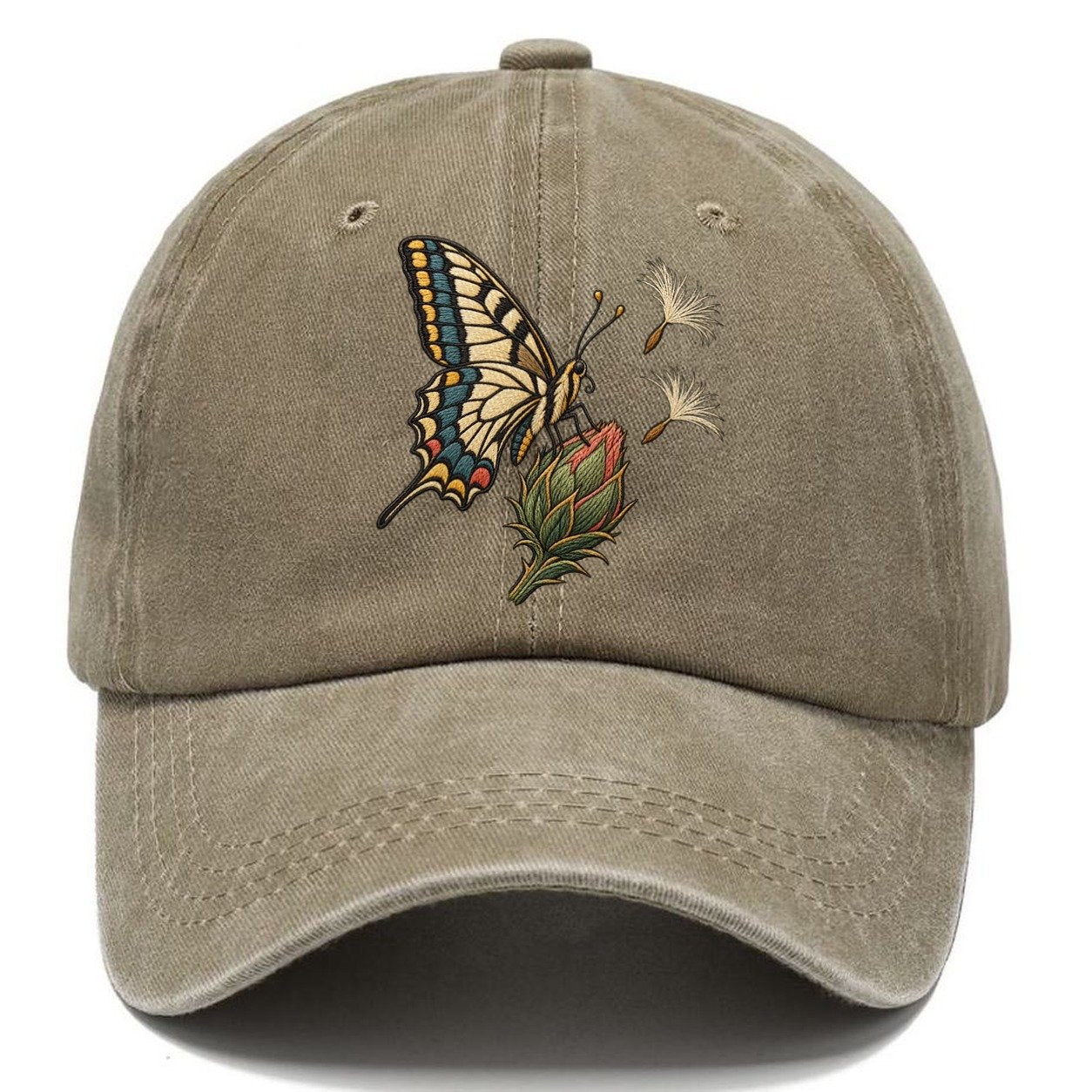 Swallowtail Thistle Rest Gentle Wild Classic Cap – Warm Sand