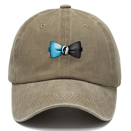 Blue Halftone Golf Bow Tie Classic Cap – Warm Sand