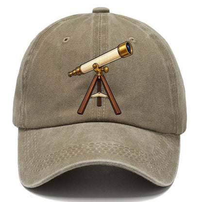 Brass Refractor On Its Tripod Astronomy And Stargazing Classic Cap – Warm Sand