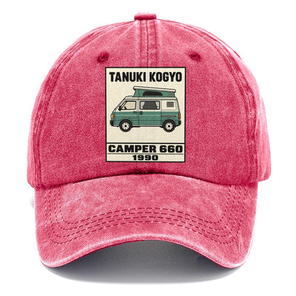 Tanuki Camper Showa Speed Plates Classic Cap – Pomegranate Blush