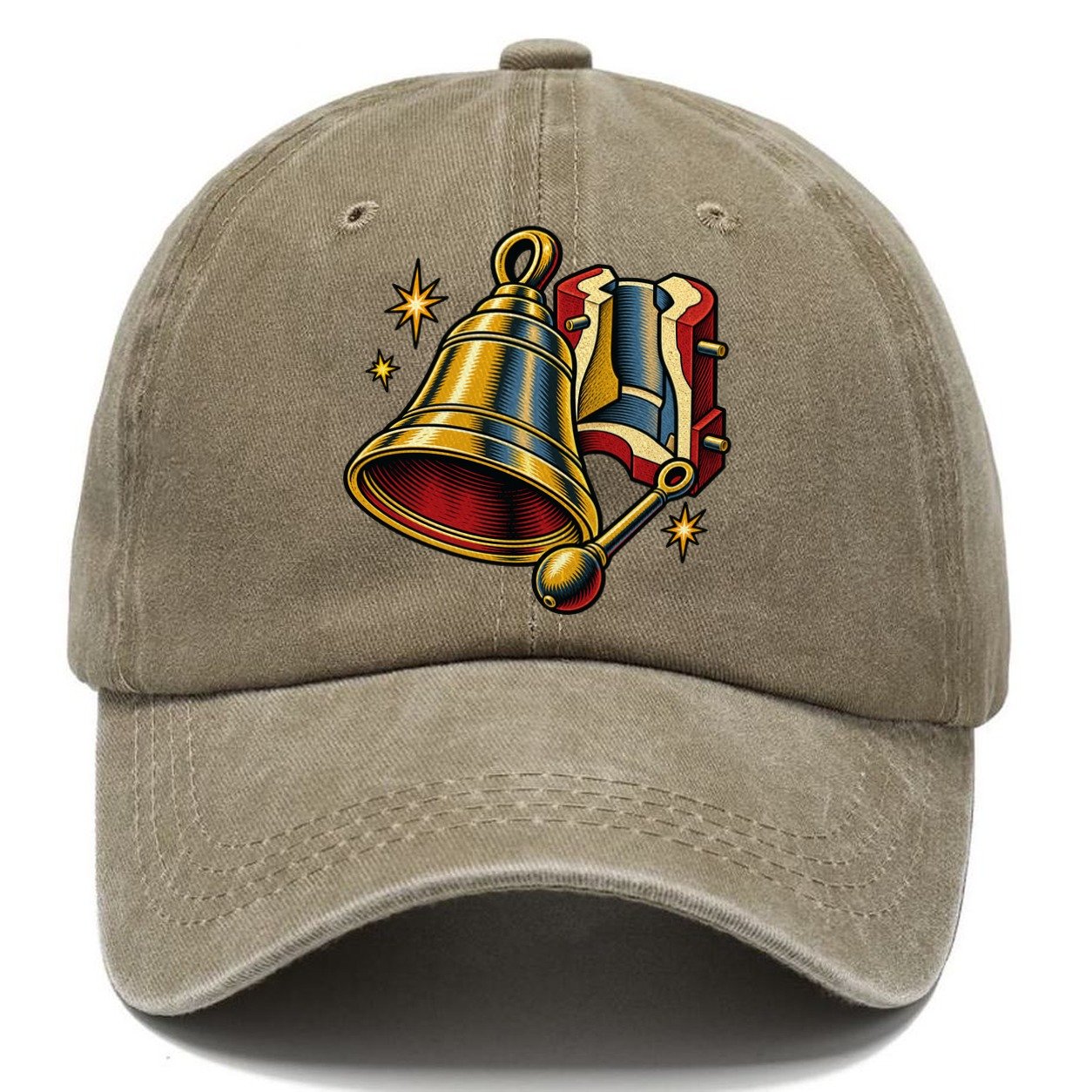 Bellfounder Handbell Mould And Clapper Uk Culture Heritage Classic Cap – Warm Sand