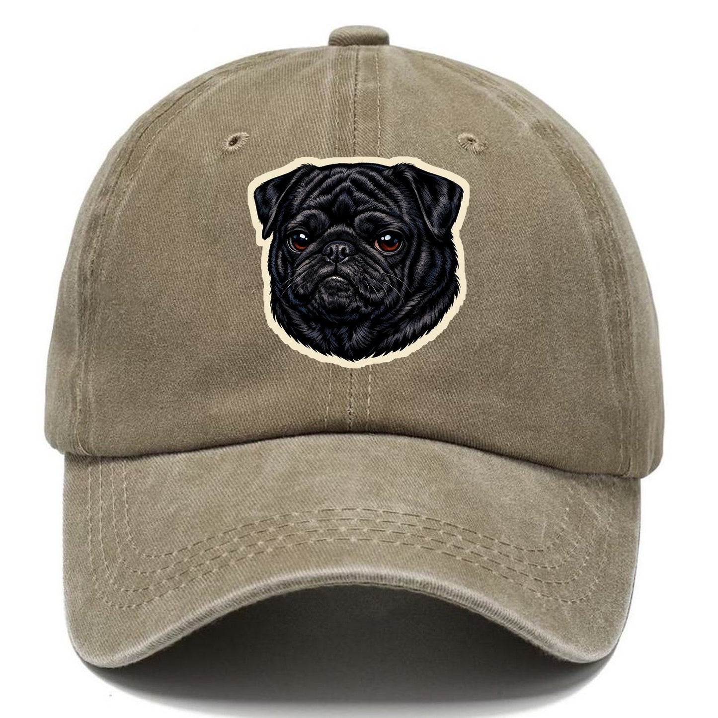 Black Pug Classic Cap – Warm Sand