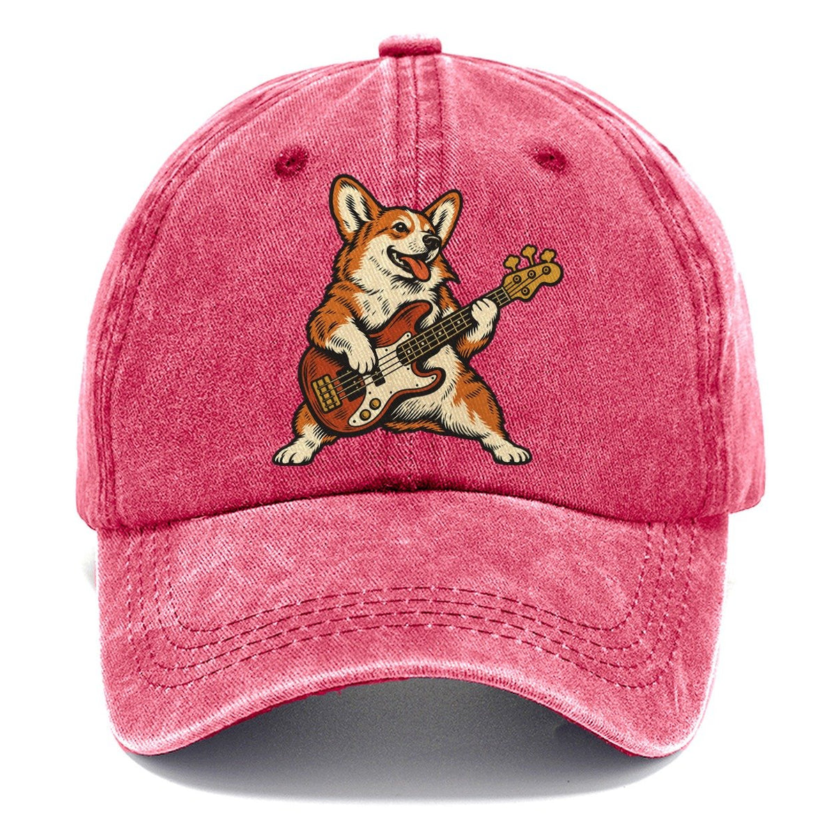 Corgi Bass Player Sundown Familiars Classic Cap – Pomegranate Blush