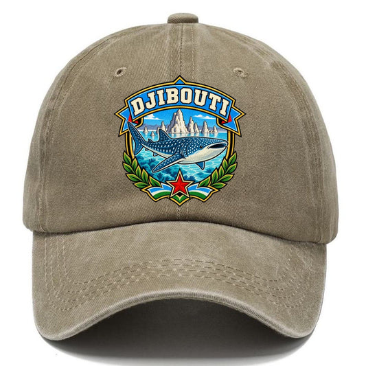 Djibouti Retro Badge Country Logos Classic Cap – Warm Sand